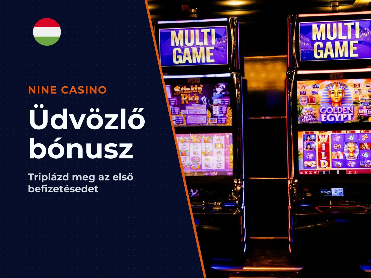 Nine Casino üdvözlő bónusz és első