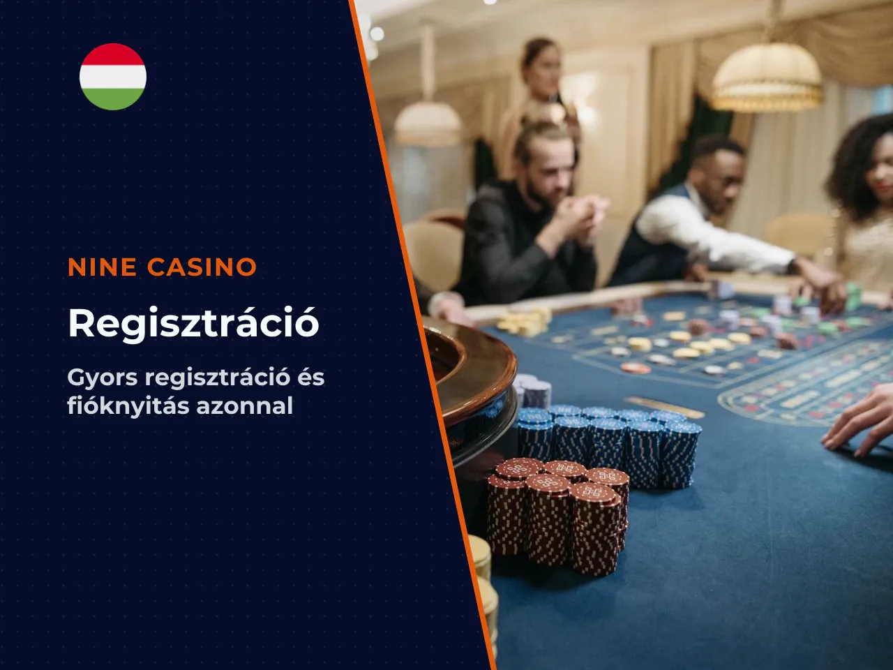 Regisztráció a Nine Casino oldalán. A