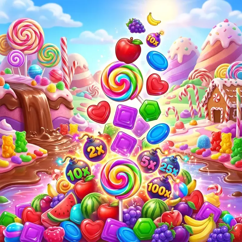 Sweet Bonanza slot online demó, játékmenet
